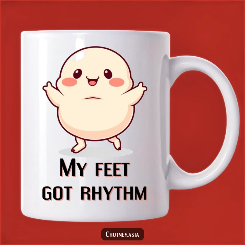 Funny Dumpling Dance Mug: Wiggly Feet Dancing Delight, Perfect Funny Gift