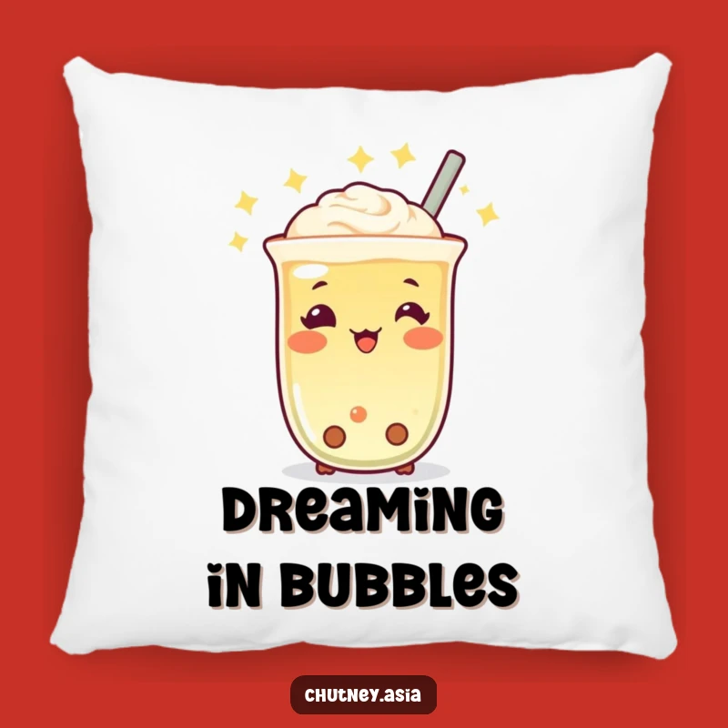 Funny Boba Tea Twinkle Pillow: Get Cozy with Cute Cheer, Perfect Funny Gift!