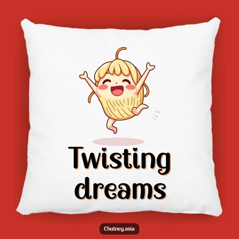 Funny Noodle Cartwheel Pillow: Excited Character Comfort, Cute Funny Gift!