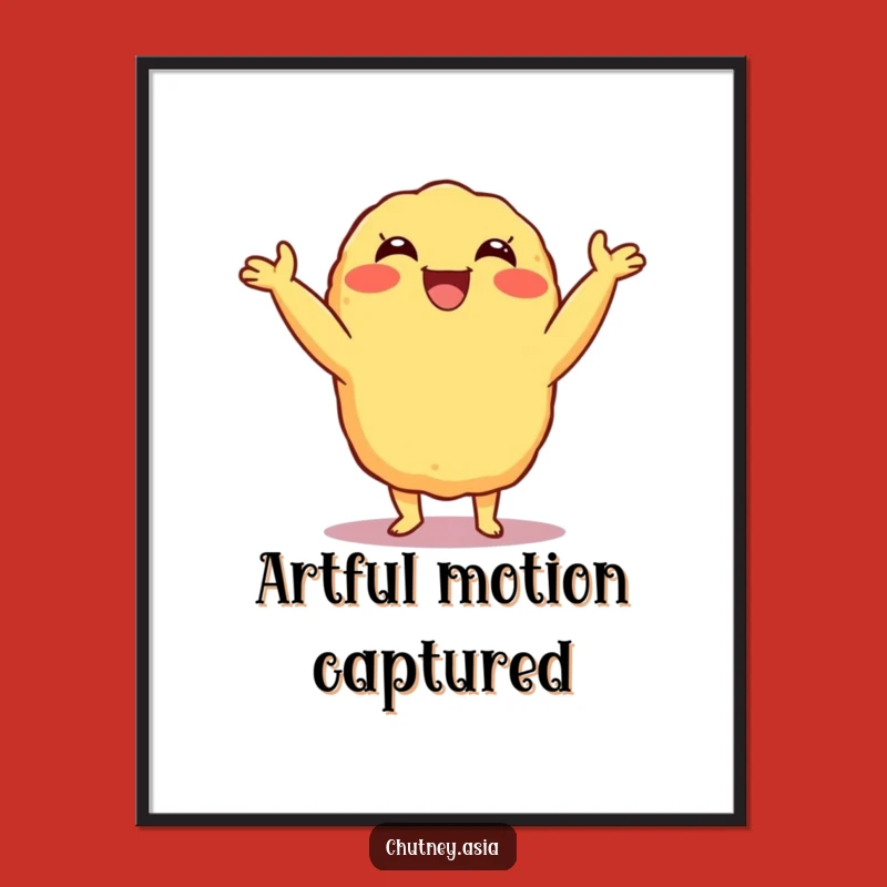 Funny Tempura Shimmy Digital Art: Instant Grinning Delight for Walls, Perfect Gift!