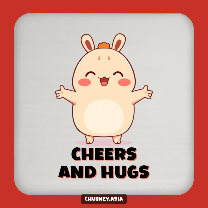 Funny Bao Hug Coaster: Protect Surfaces with Happy Bun Embracing, Quirky Funny Gift