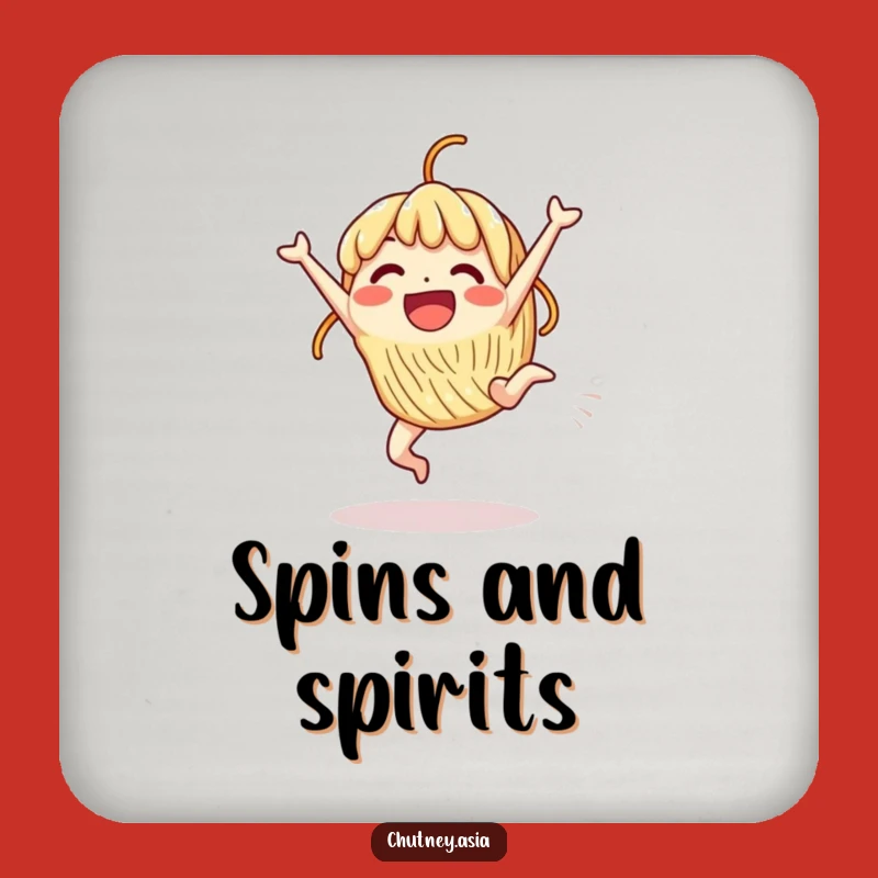 Funny Noodle Cartwheel Coaster: Excited Protection, Witty Funny Gift!