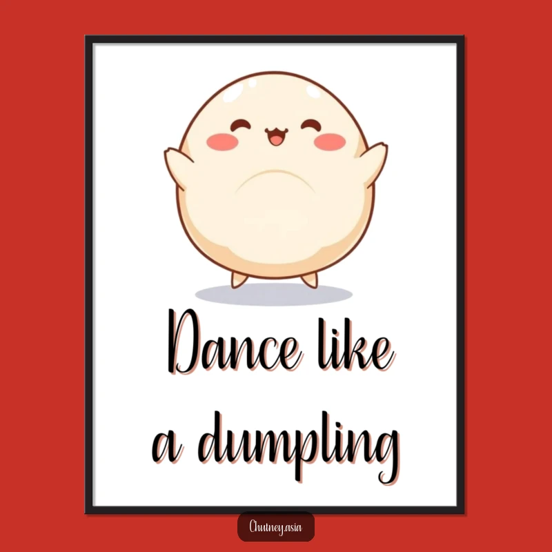 Funny Dumpling Dance Poster: Adorable Art for Your Walls