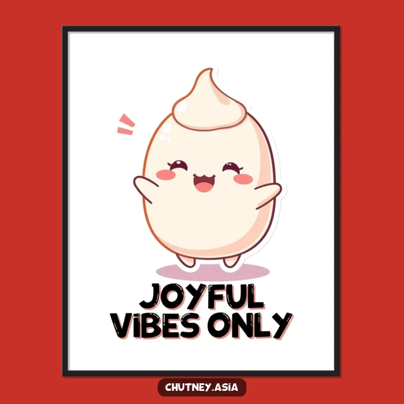 Funny Blushing Mochi Poster: Brighten Your Walls with Delightful Humor and This Gift!