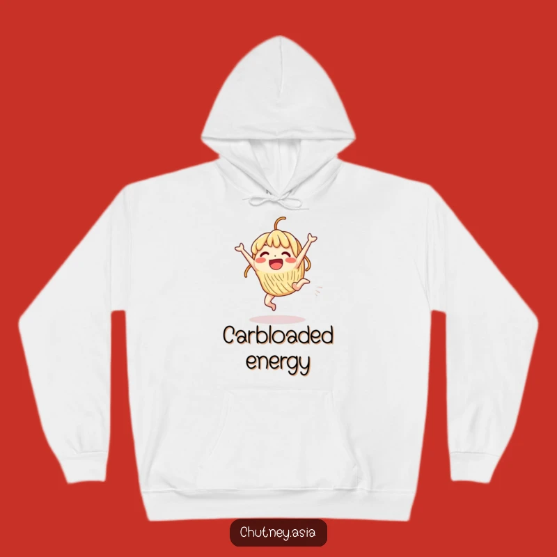 Funny Noodle Cartwheel Hoodie: Excited Character Comfort, Ultimate Funny Gift!