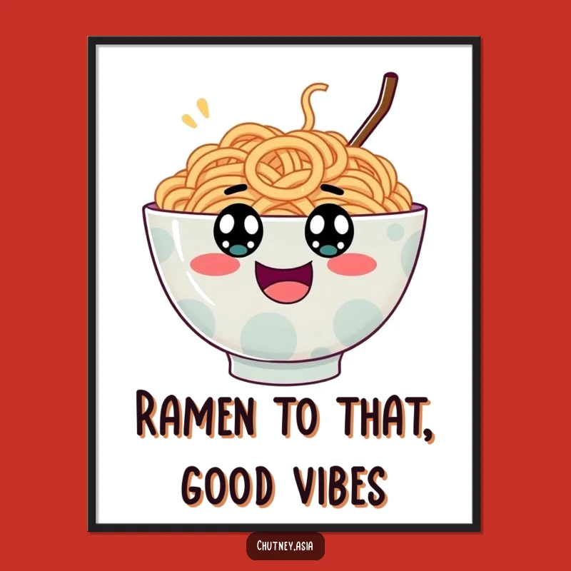 Free Printable Ramen Wall Art - Googly Eyed Fun Downloadable Decor