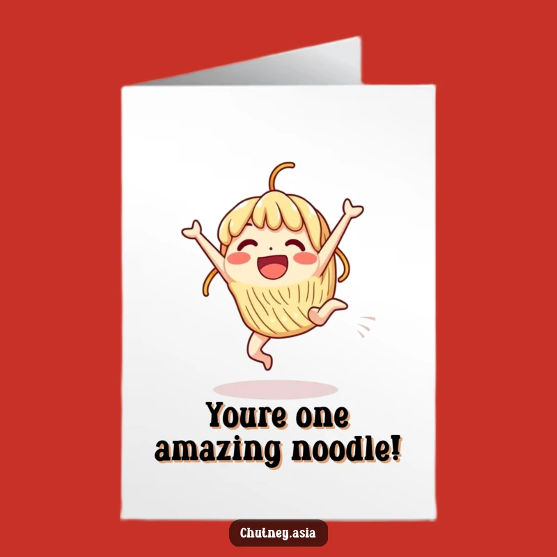 Free Printable Congrats Card: Joyful Noodle Cartwheel, Energetic Downloadable Celebration Greeting