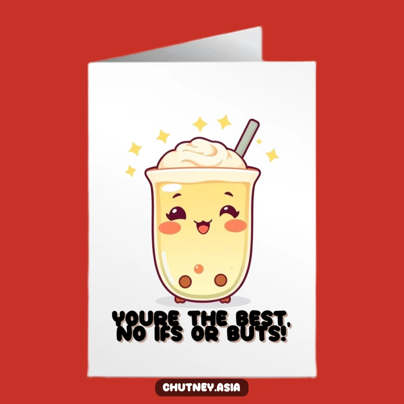 Free Printable Congratulations Boba Card: Funny Downloadable Gift for a Bobbing Success