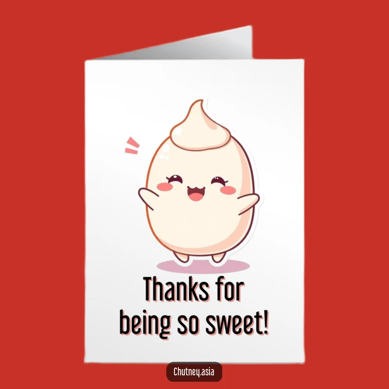 Free Printable Thank You Mochi Card: Funny Downloadable Gift for Expressing Gratitude