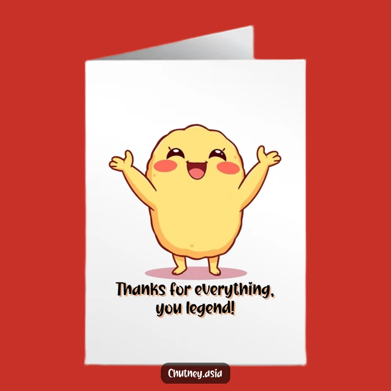 Free Printable Thank You Tempura Card: Funny Downloadable Gift for a Grateful Shimmy