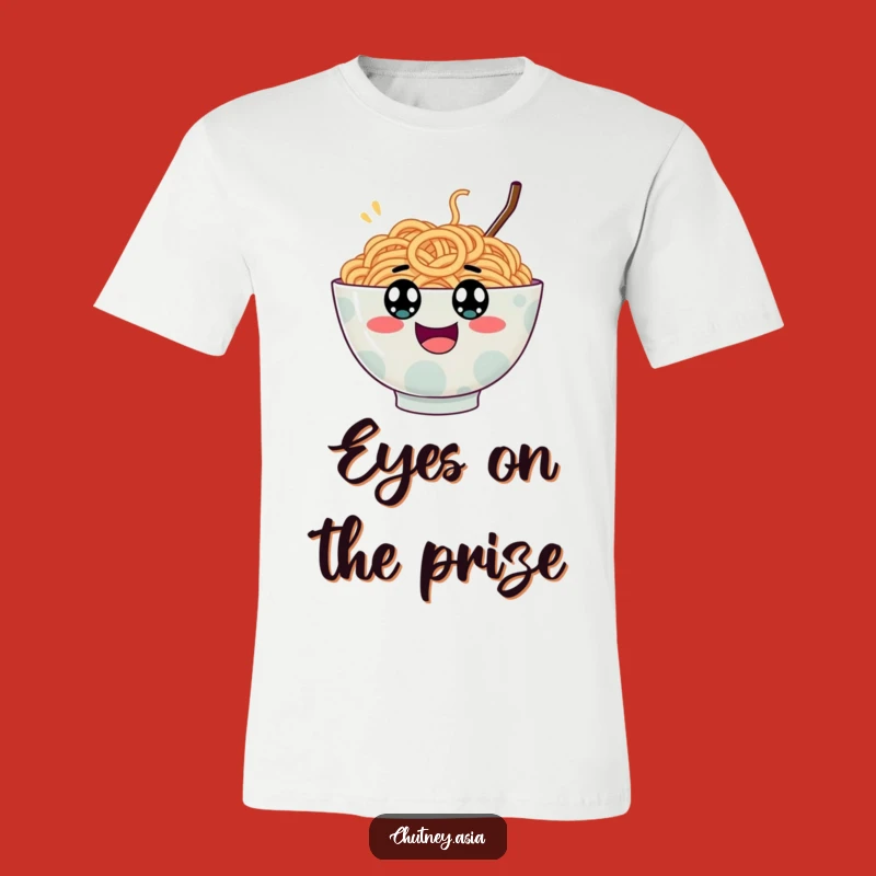 Funny Ramen Bounce T-Shirt: Googly Eyed Bowl Bouncing Excitingly, Hilarious Shirt Gift