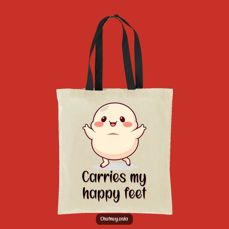 Funny Dumpling Dance Tote Bag: Wiggly Feet Dancing Style, Practical Funny Gift